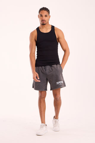 Black Ribbed Tank Top