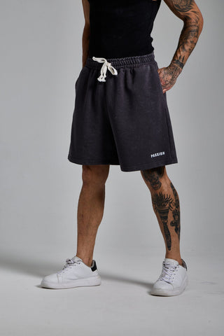 Füme washed basic şort