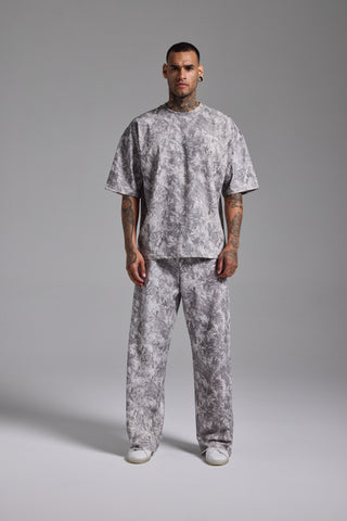 Essential Leafy Oversize Tshirt | Gri