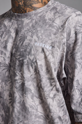 Essential Leafy Oversize Tshirt | Gri