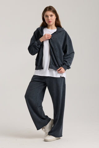 Essential Wave Washed Jogger | Puslu Siyah