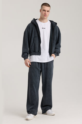 Essential Wave Washed Jogger | Puslu Siyah