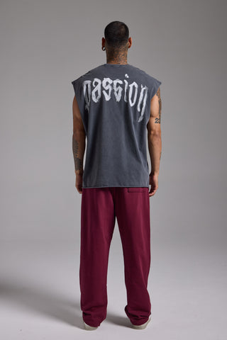 Washed Passion Brush Oversize Tank | Füme