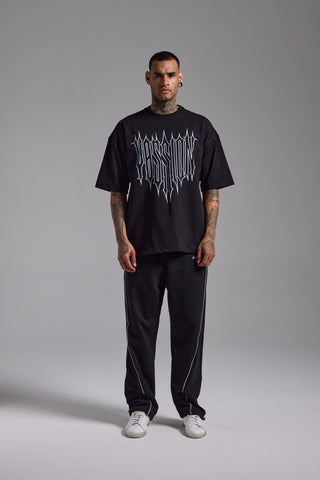 Passion Typo Oversize Fit Tshirt | Siyah