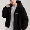 Unisex Basic Winter Full Zip Hoodie | Siyah
