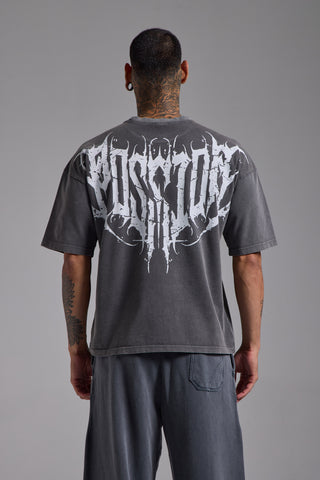 Washed Spike Boxy Fit Tshirt | Füme