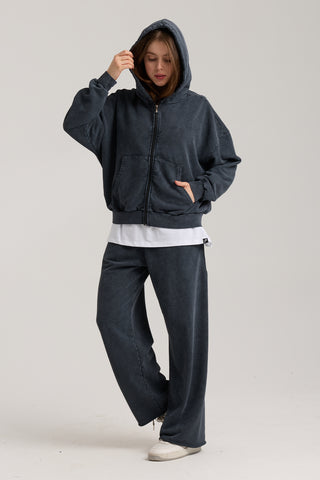 Essential Wave Washed Jogger | Puslu Siyah