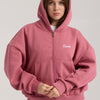 Unisex Basic Winter Full Zip Hoodie | Pembe