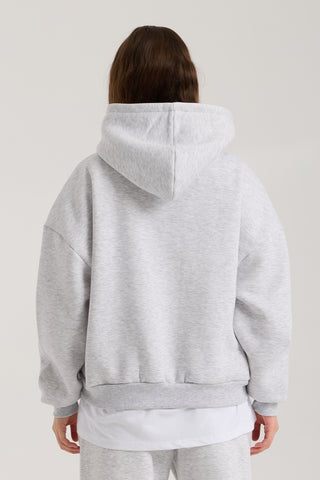 Unisex Basic Winter Full Zip Hoodie | Gri