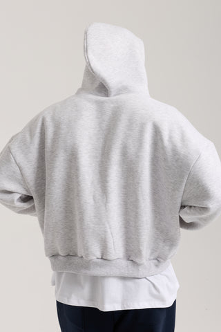 Unisex Basic Winter Full Zip Hoodie | Gri