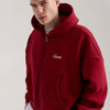 Unisex Basic Winter Full Zip Hoodie | Bordo
