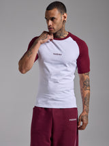 Basic Reglan Kol Muscle Fit Tshirt | Vişne