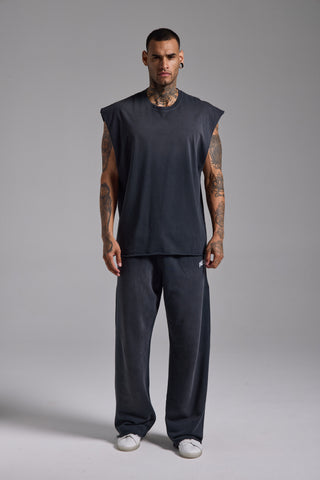 Washed One More Rep Oversize Tank | Puslu Siyah