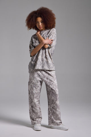 Essential Leafy Oversize Tshirt | Gri