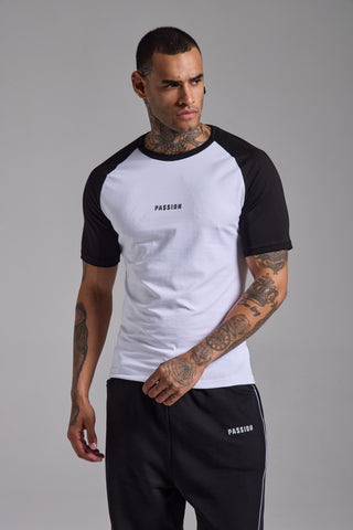 Basic Reglan Kol Muscle Fit Tshirt | Siyah