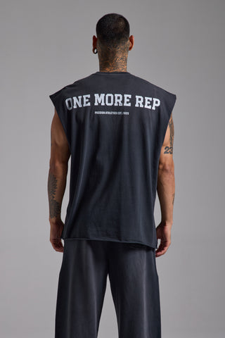 Washed One More Rep Oversize Tank | Puslu Siyah