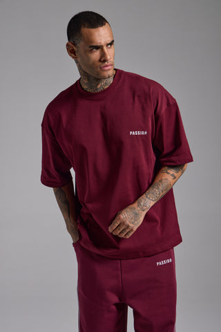 Basic Oversize Fit Tshirt | Vişne
