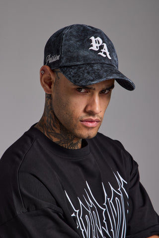 Washed P.A Logo Cap | Puslu Siyah