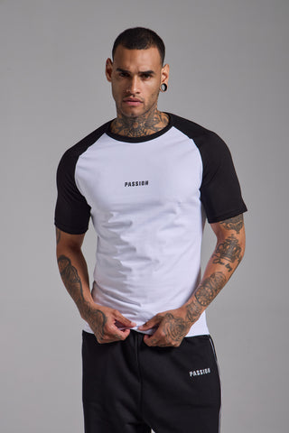 Basic Reglan Kol Muscle Fit Tshirt | Siyah