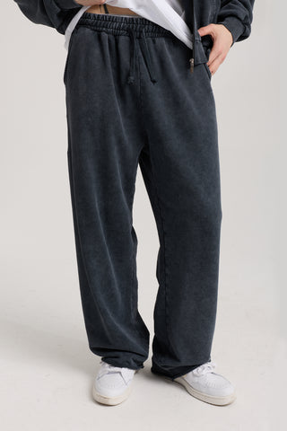 Essential Wave Washed Jogger | Puslu Siyah