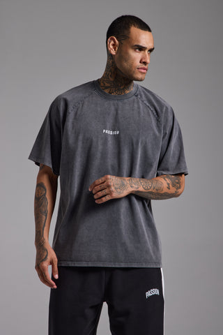Washed Reglan Kol Oversize Tshirt | Füme