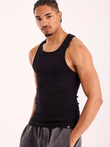 Ribbed Tank Top | Siyah
