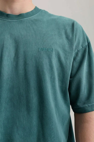 Faded Basic Tee | Petrol Yeşili
