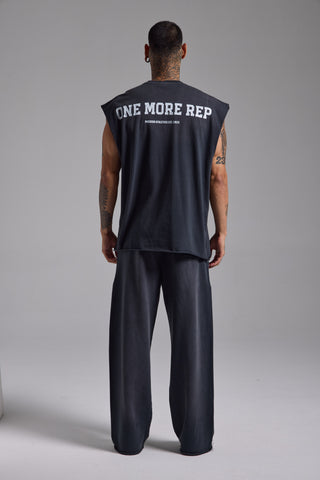 Washed One More Rep Oversize Tank | Puslu Siyah