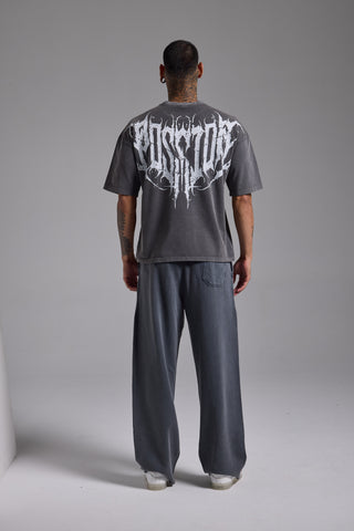 Washed Spike Boxy Fit Tshirt | Füme