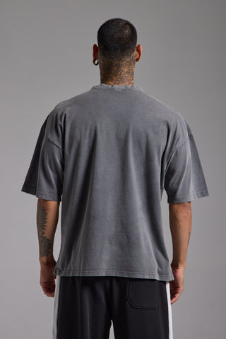 Washed Electrical Boxy Fit Tshirt | Füme