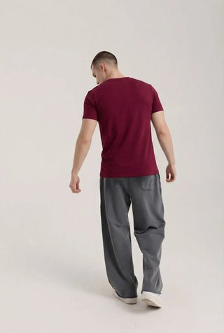 bordo erkek passion muscle fit tshirt passion athletics back