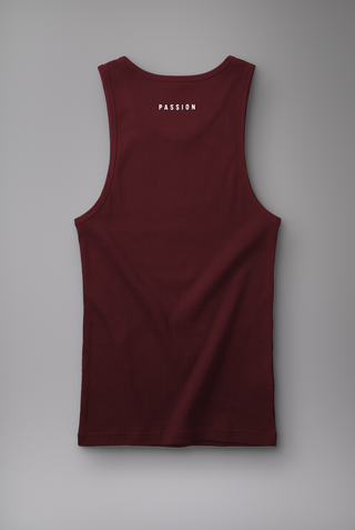 bordo erkek ribbed tank top passion athletics front view