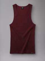 Ribbed Tank Top | Bordo