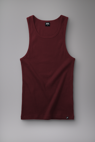 bordo erkek ribbed tank top passion athletics front view