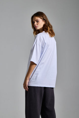 beyaz kadin basic oversize premium t-shirt passion athletics