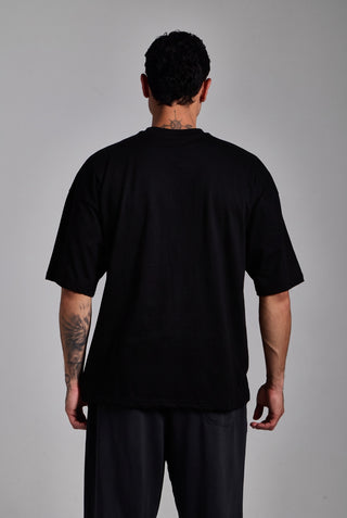 siyah erkek basic oversize premium t-shirt passion athletics