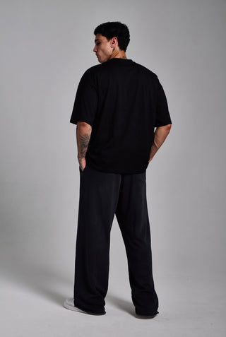 siyah erkek basic oversize premium t-shirt passion athletics
