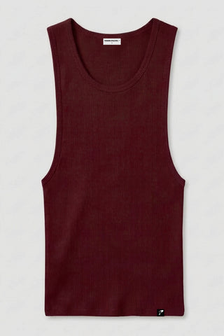 bordo erkek ribbed tank top passion athletics front view