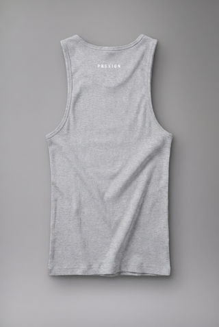 gri erkek ribbed tank top arka passion athletics