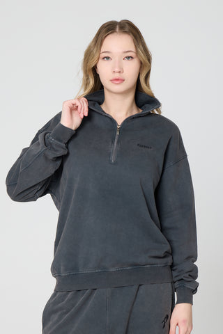 Passion Half Zip Washed Hoodie
