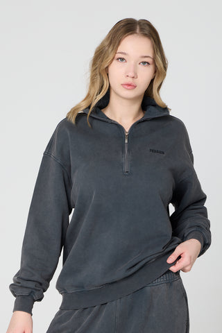 Passion Half Zip Washed Hoodie