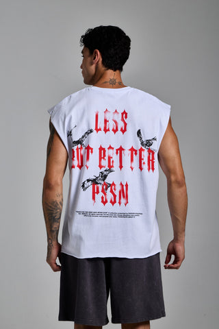 beyaz erkek less but better graphic tank passion athletics
