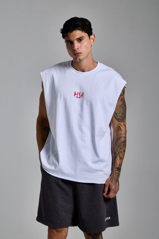 beyaz erkek less but better graphic tank passion athletics