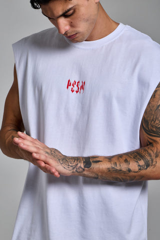 beyaz erkek less but better graphic tank passion athletics