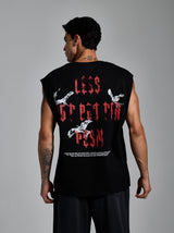 Less But Better Graphic Tank | Siyah