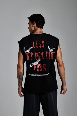 siyah erkek less but better graphic tank passion athletics