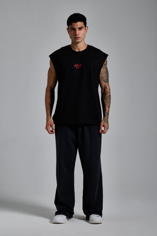 siyah erkek less but better graphic tank passion athletics
