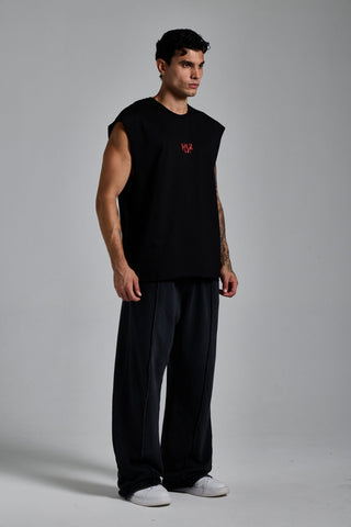 siyah erkek less but better graphic tank passion athletics