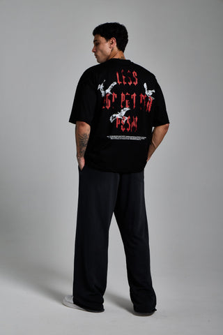 siyah erkek less but better graphic tee passion athletics