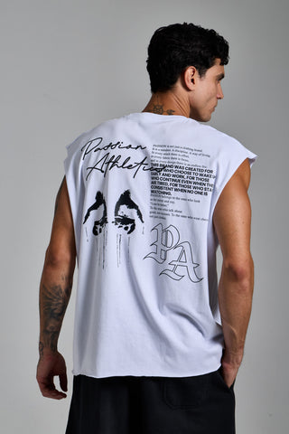 beyaz erkek manifest graphic tank top passion athletics